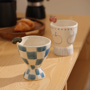 Ceașcă ceramică de înaltă calitate pentru uz casnic, înaltă și cu mâner, drăguță pentru cafea, pentru suc sau apă