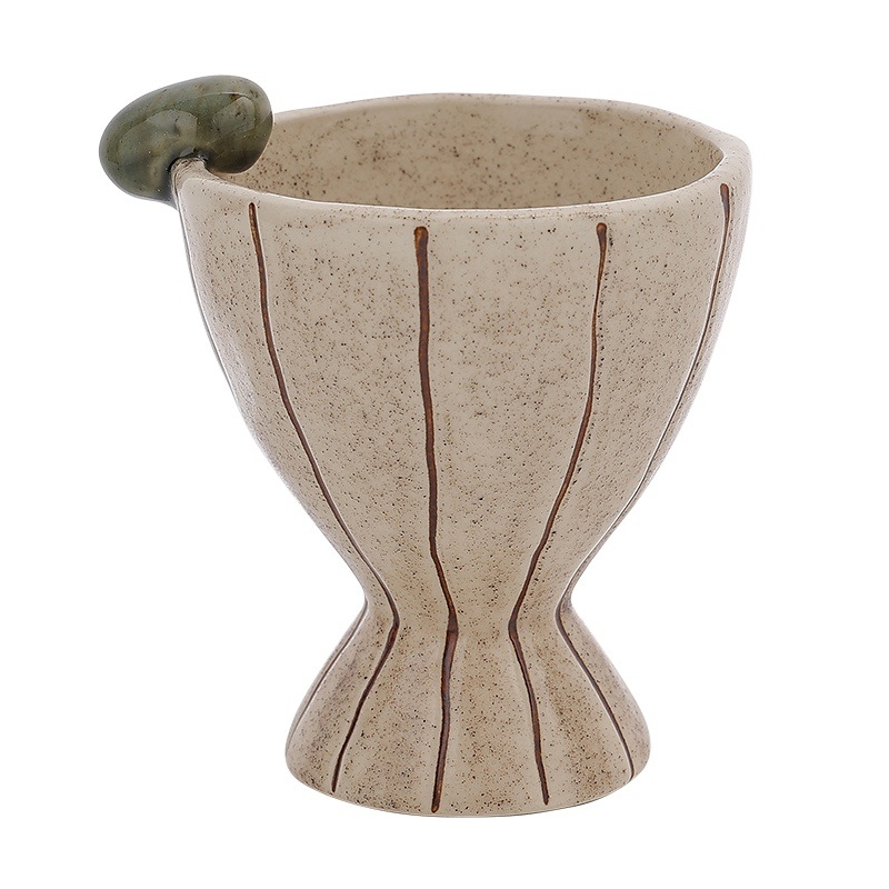 Ceașcă ceramică de înaltă calitate pentru uz casnic, înaltă și cu mâner, drăguță pentru cafea, pentru suc sau apă