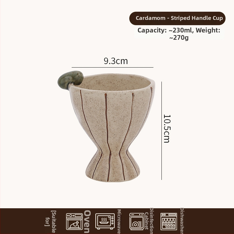 Ceașcă ceramică de înaltă calitate pentru uz casnic, înaltă și cu mâner, drăguță pentru cafea, pentru suc sau apă
