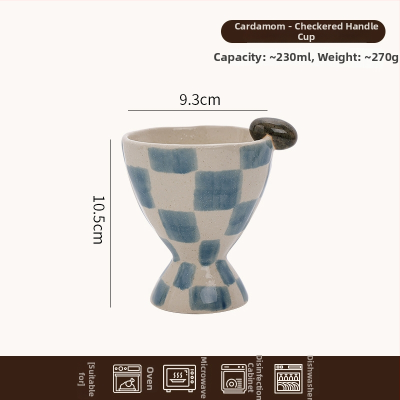 Ceașcă ceramică de înaltă calitate pentru uz casnic, înaltă și cu mâner, drăguță pentru cafea, pentru suc sau apă