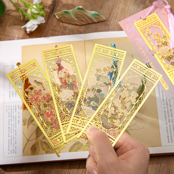 Semne metalice de carte din seria Song Yunya, Meet Eslite — clip de lectură pentru elevi, design decorativ perforat
