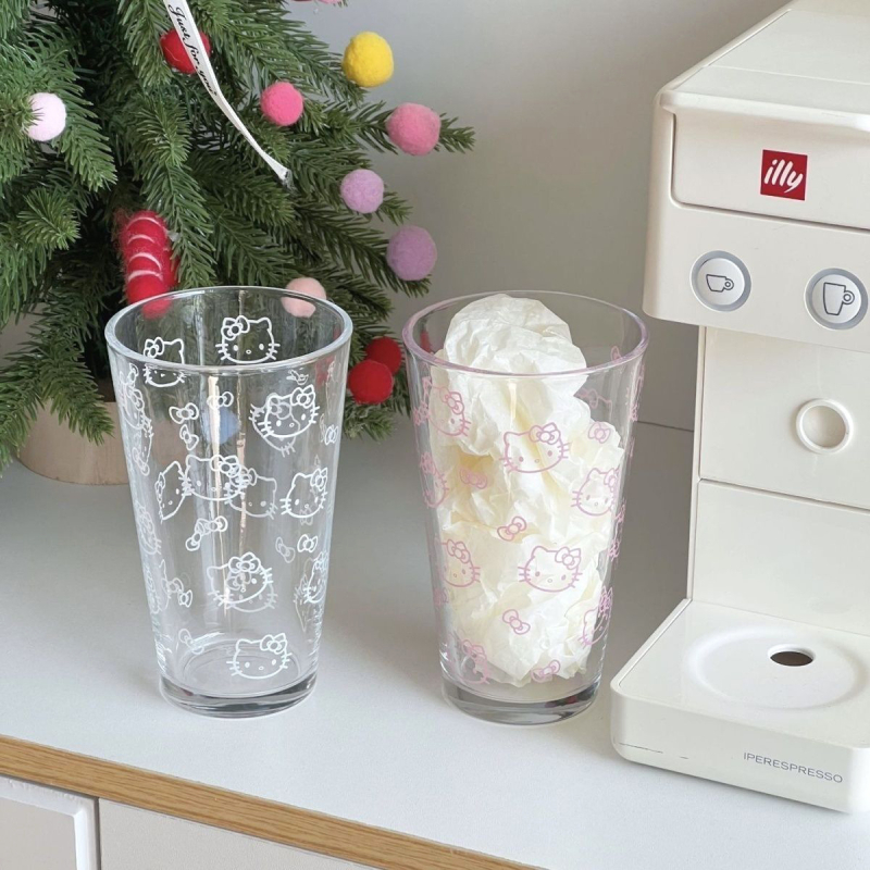Pahar din sticlă drăguț cu design desen animat, rezistent la temperaturi înalte, pentru lapte sau cafea, rotund, fără mâner