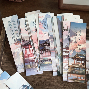 Semn de carte Early Foam – Seria Peisaje Pitoresc: Poezie și pictură în stil chinezesc pentru elevi