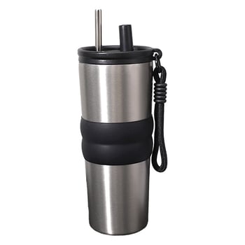 Cană termoizolantă din oțel inoxidabil 316, cu pai, capacitate mare, portabilă, personalizabilă