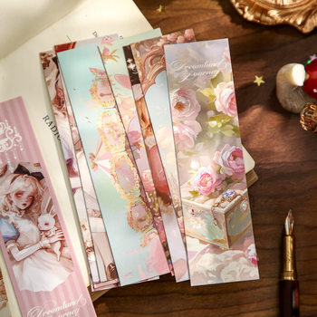 Semn de carte Mr. Paper în cutie, seria Călătorie în Vis, Temă ilustrată romantică, pentru elevi