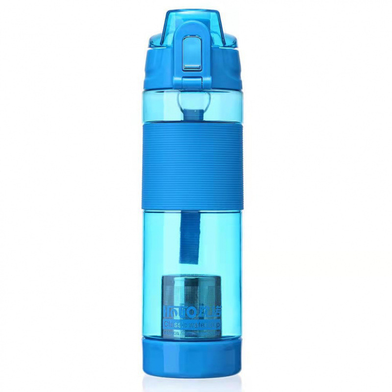 Cupă din plastic creativă, portabilă, cu filtru și separator pentru ceai, sticlă de apă pentru sport, protecție împotriva arsurilor