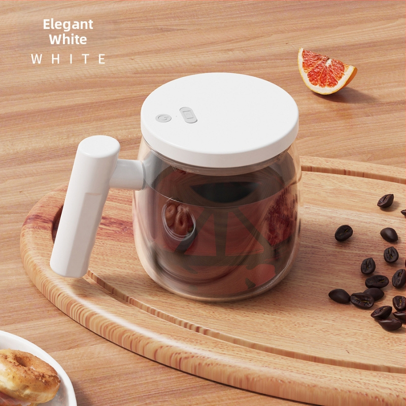 Cană de amestecare din sticlă, automată, pentru cafea, utilizare casnică și de birou, reîncărcabilă, rezistentă la căldură