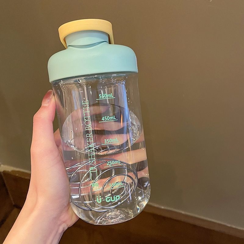 Cana shaker minimalistă pentru fitness, recipient din plastic portabil, capacitate mare, pentru bărbați și femei