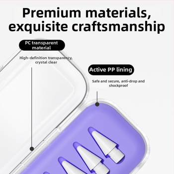 Priehľadná krabička na uloženie špičky Apple Pencil, vhodná pre úpravy a výmenu pre iPad stylus, univerzálna