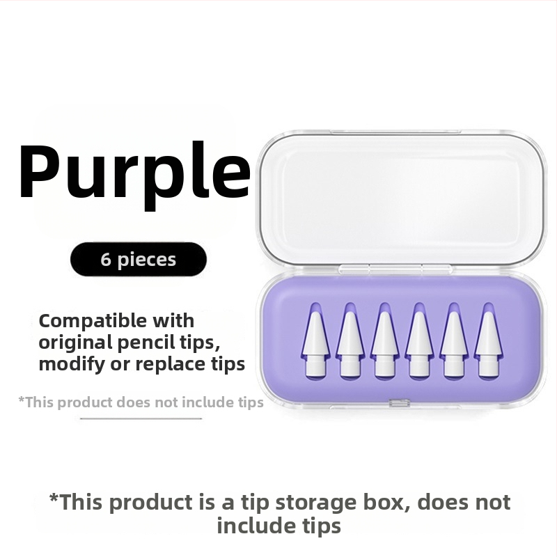 Priehľadná krabička na uloženie špičky Apple Pencil, vhodná pre úpravy a výmenu pre iPad stylus, univerzálna