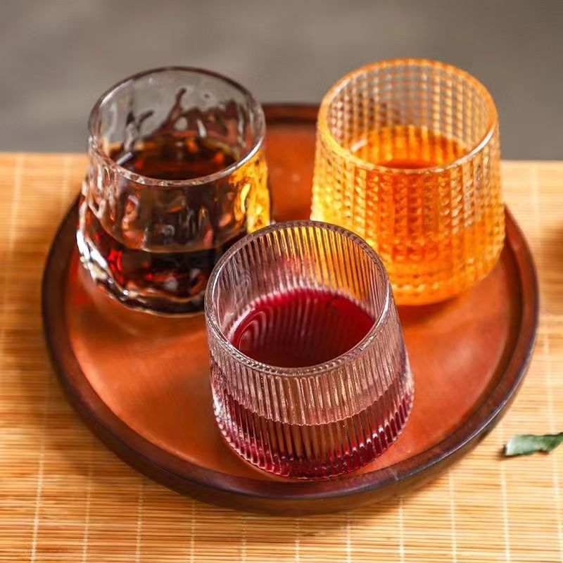 Pahar din sticlă groasă pentru whisky, finisaj cristal, potrivit pentru sucuri
