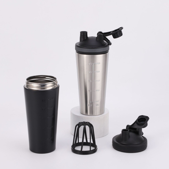 Cana shaker multifuncțională din oțel inoxidabil 304, strat simplu, pentru fitness în aer liber, portabilă, cu capacitate mare