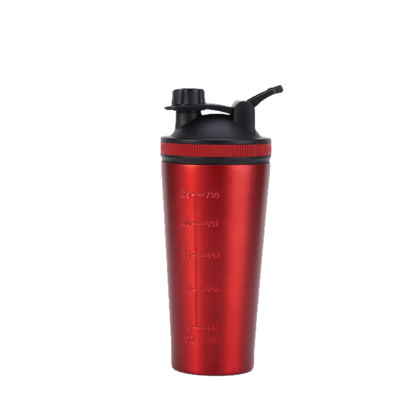 Cana shaker multifuncțională din oțel inoxidabil 304, strat simplu, pentru fitness în aer liber, portabilă, cu capacitate mare