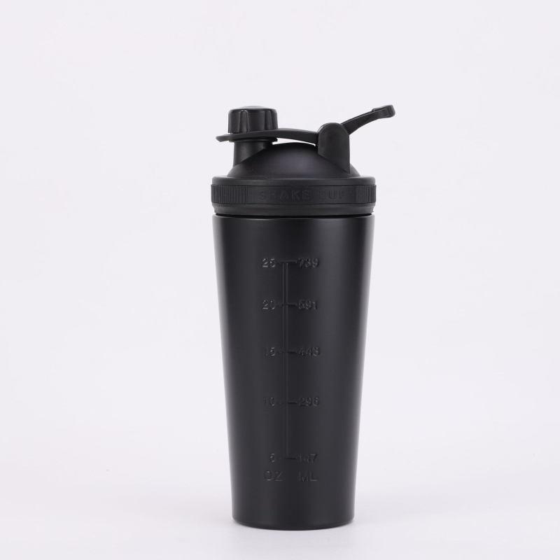 Cana shaker multifuncțională din oțel inoxidabil 304, strat simplu, pentru fitness în aer liber, portabilă, cu capacitate mare