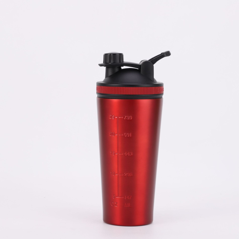 Cana shaker multifuncțională din oțel inoxidabil 304, strat simplu, pentru fitness în aer liber, portabilă, cu capacitate mare