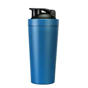 Shaker din oțel inoxidabil cu pereți dubli, vidat, 600 ml, izolație, pentru pudră proteică, recipient sport cu capac