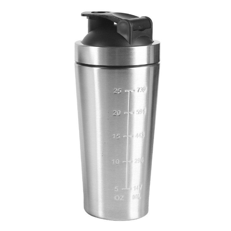 Shaker din oțel inoxidabil cu pereți dubli, vidat, 600 ml, izolație, pentru pudră proteică, recipient sport cu capac