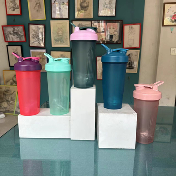 Pahar shaker din plastic de 800 ml pentru fitness în aer liber, cu scară de măsurare