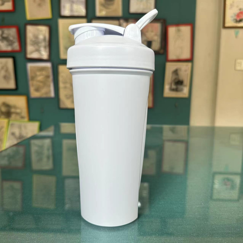 Pahar shaker din plastic de 800 ml pentru fitness în aer liber, cu scară de măsurare