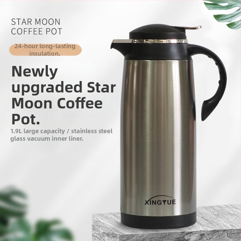 Termos vacuum Star Moon din oțel și plastic, pentru cafea și apă fierbinte, birou și casă