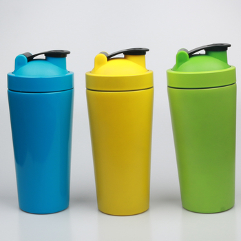 750 ml shaker από ανοξείδωτο ατσάλι 304, μονόστρωτο, για εξωτερική άσκηση, με κλίμακα μέτρησης, φορητό ποτήρι αυτοκινήτου