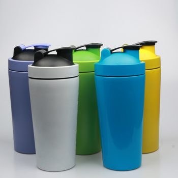 750 ml shaker από ανοξείδωτο ατσάλι 304, μονόστρωτο, για εξωτερική άσκηση, με κλίμακα μέτρησης, φορητό ποτήρι αυτοκινήτου