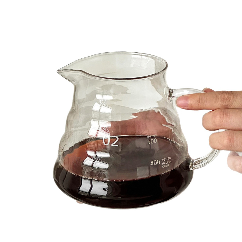 Barx cană pour-over din sticlă borosilicată rezistentă la temperaturi înalte – infuzare la rece și filtrare cafea, echipament profesional