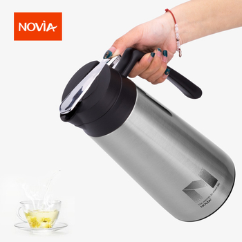 Noviya Tianjiao termos de cafea cu interior din oțel inoxidabil 304, izolant, 1,6 L