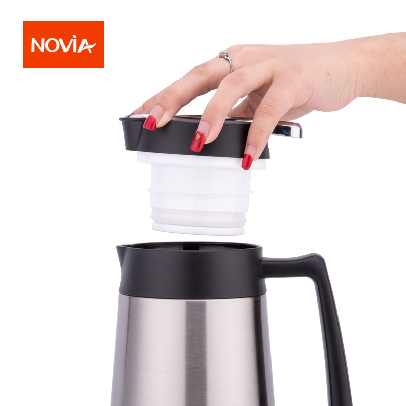 Noviya Tianjiao termos de cafea cu interior din oțel inoxidabil 304, izolant, 1,6 L