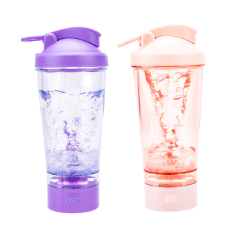 Cană shaker electrică pentru fitness, pentru pulbere proteică și milkshake, amestecare complet automată, pahar Tritan pentru apă, cu logo