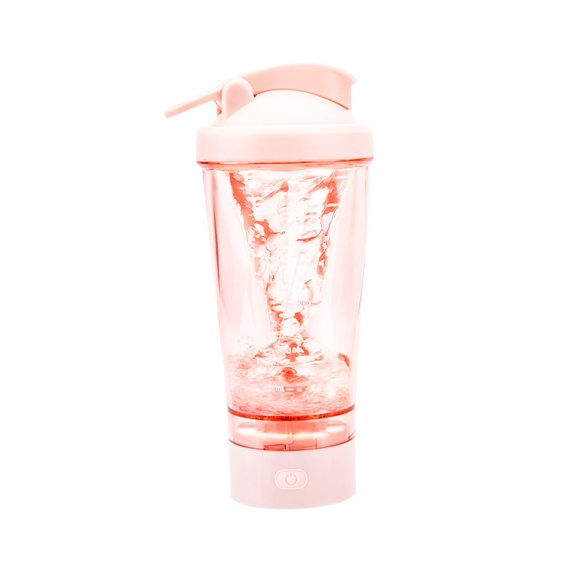 Cană shaker electrică pentru fitness, pentru pulbere proteică și milkshake, amestecare complet automată, pahar Tritan pentru apă, cu logo