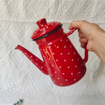 Ceainic emailat Gongfu pentru ceai, ceainic de cafea pentru uz casnic și ceainic de lapte, set de ceai rezistent la temperaturi înalte