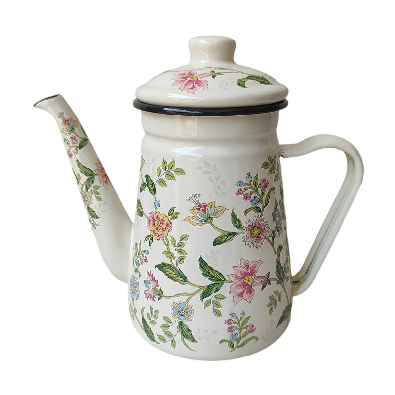 Ceainic emailat Gongfu pentru ceai, ceainic de cafea pentru uz casnic și ceainic de lapte, set de ceai rezistent la temperaturi înalte