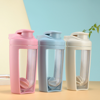 Ceașcă de shake portabilă cu dublu perete, pentru exterior, capacitate mare, amestec pentru pudră de proteine, recipient din plastic