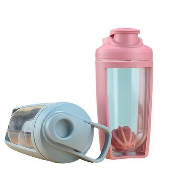 Ceașcă de shake portabilă cu dublu perete, pentru exterior, capacitate mare, amestec pentru pudră de proteine, recipient din plastic
