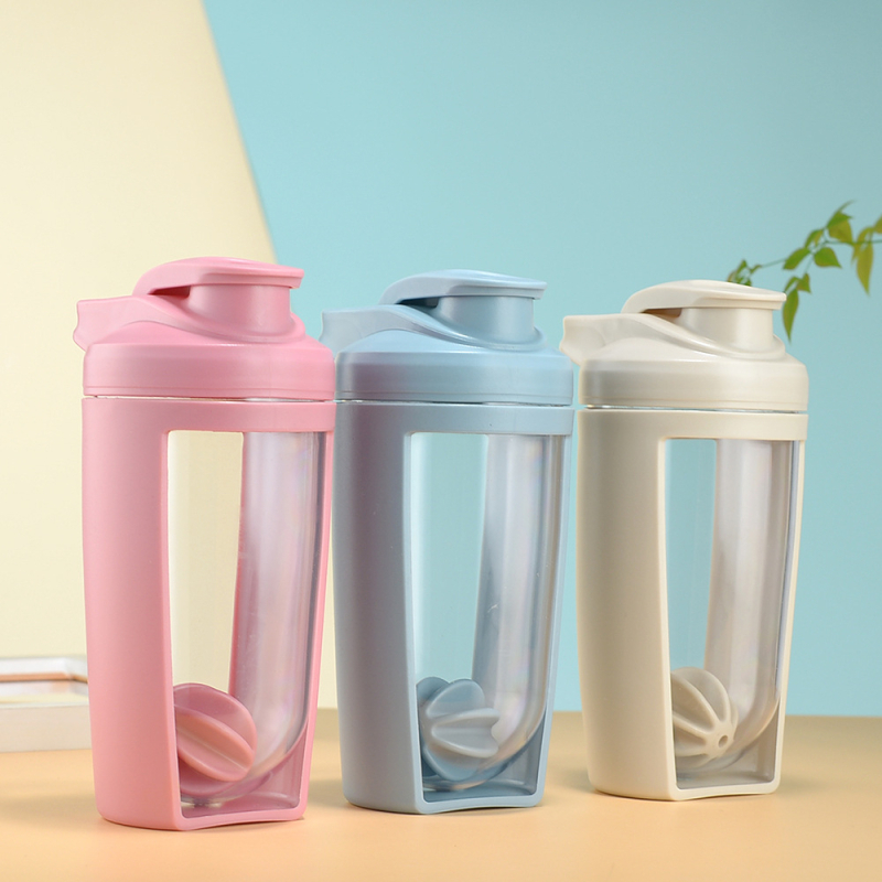 Ceașcă de shake portabilă cu dublu perete, pentru exterior, capacitate mare, amestec pentru pudră de proteine, recipient din plastic