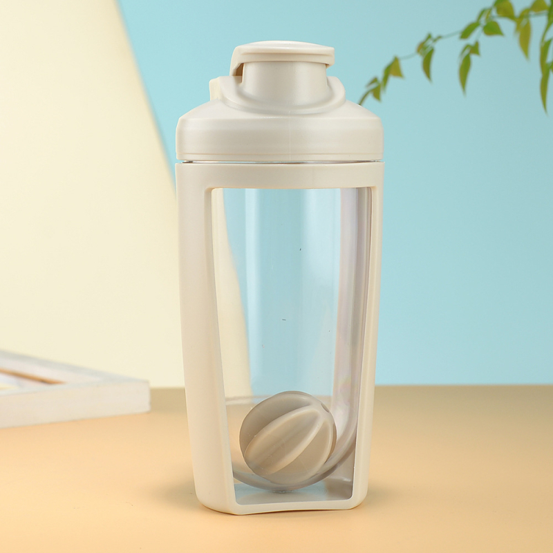 Ceașcă de shake portabilă cu dublu perete, pentru exterior, capacitate mare, amestec pentru pudră de proteine, recipient din plastic
