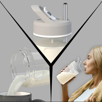 Cana electrică cu încărcare USB, cu amestecare automată pentru pudră de proteine, milkshake și cafea