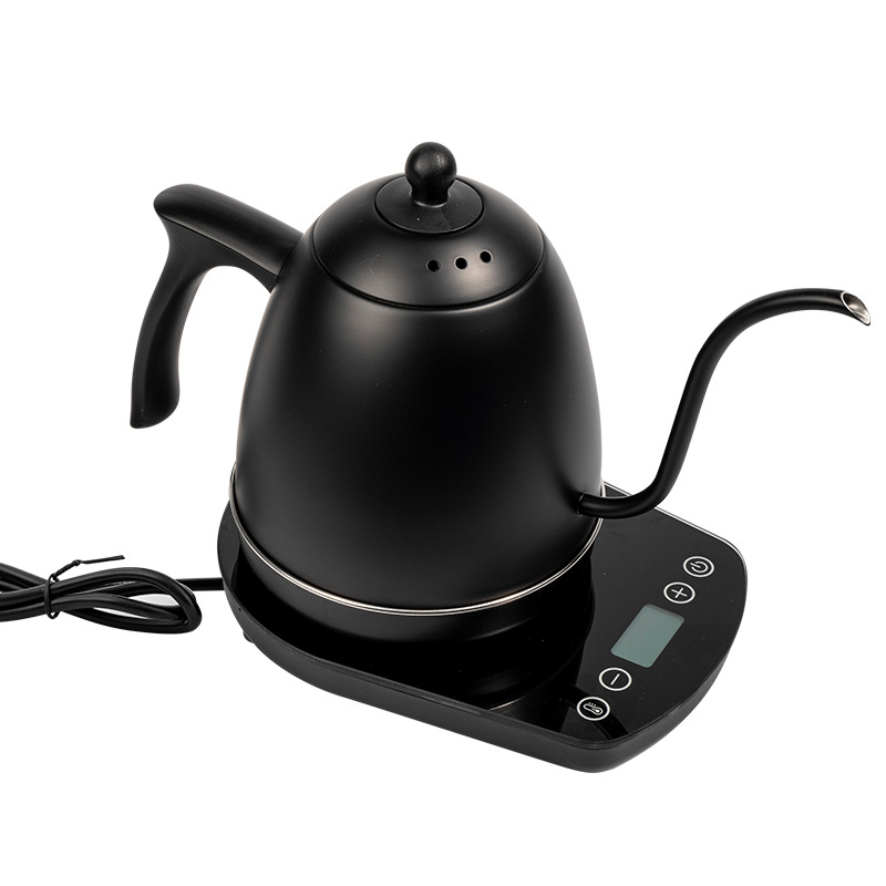 Cană electrică pentru cafea cu nas de gâscă și control al temperaturii, oțel inoxidabil 304