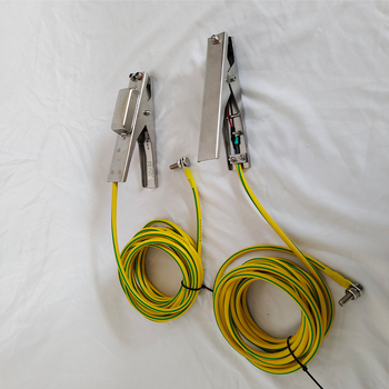 Eksplozijski otporna nehrđajuća čelična stezaljka za uzemljenje statičkog elektriciteta sa zvučnim i svjetlosnim alarmom, dvostruka stezaljka, za kemijske tvornice, skladišta nafte, benzinske postaje i skladišta