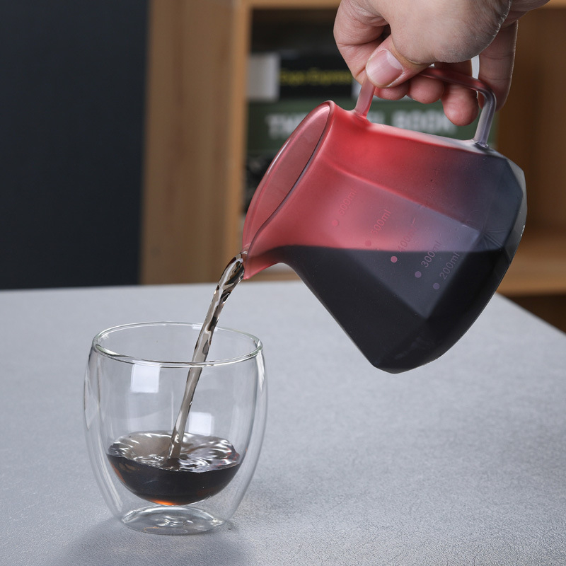 Cafetieră din sticlă pentru turnare, cu cană de filtru și pâlnie