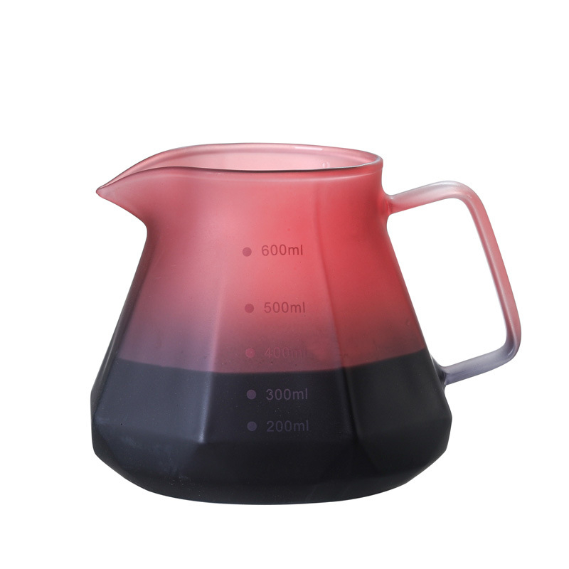 Cafetieră din sticlă pentru turnare, cu cană de filtru și pâlnie