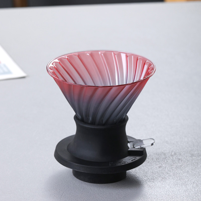 Cafetieră din sticlă pentru turnare, cu cană de filtru și pâlnie