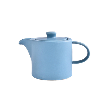 Cafetieră ceramică mată roz, culoare macarons roz, glazură roz – set cafea în stil european pentru sufragerie