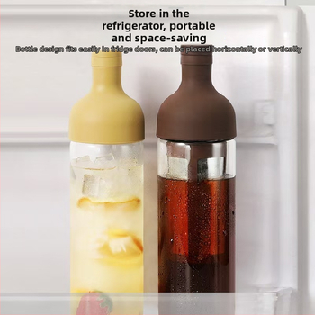 Cană din sticlă pentru cafea, cold brew și ceai la rece, capacitate mare, uz casnic