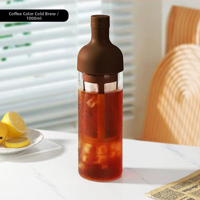 Cană din sticlă pentru cafea, cold brew și ceai la rece, capacitate mare, uz casnic