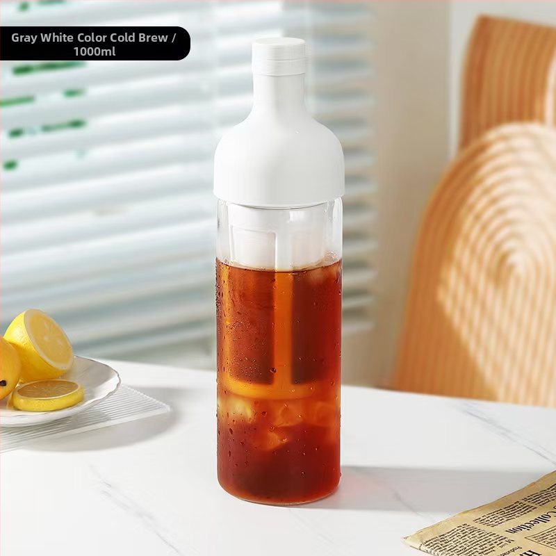 Cană din sticlă pentru cafea, cold brew și ceai la rece, capacitate mare, uz casnic
