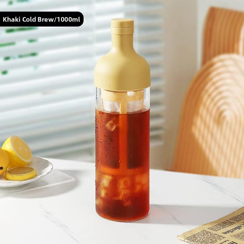 Cană din sticlă pentru cafea, cold brew și ceai la rece, capacitate mare, uz casnic