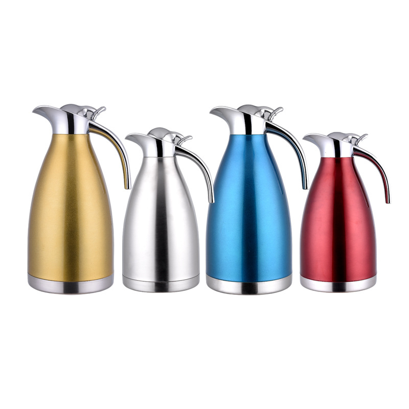 Set din oțel inoxidabil cu izolație vid pentru uz casnic: termos, cană de cafea în stil european, ceainic pentru apă fierbinte, două sticle