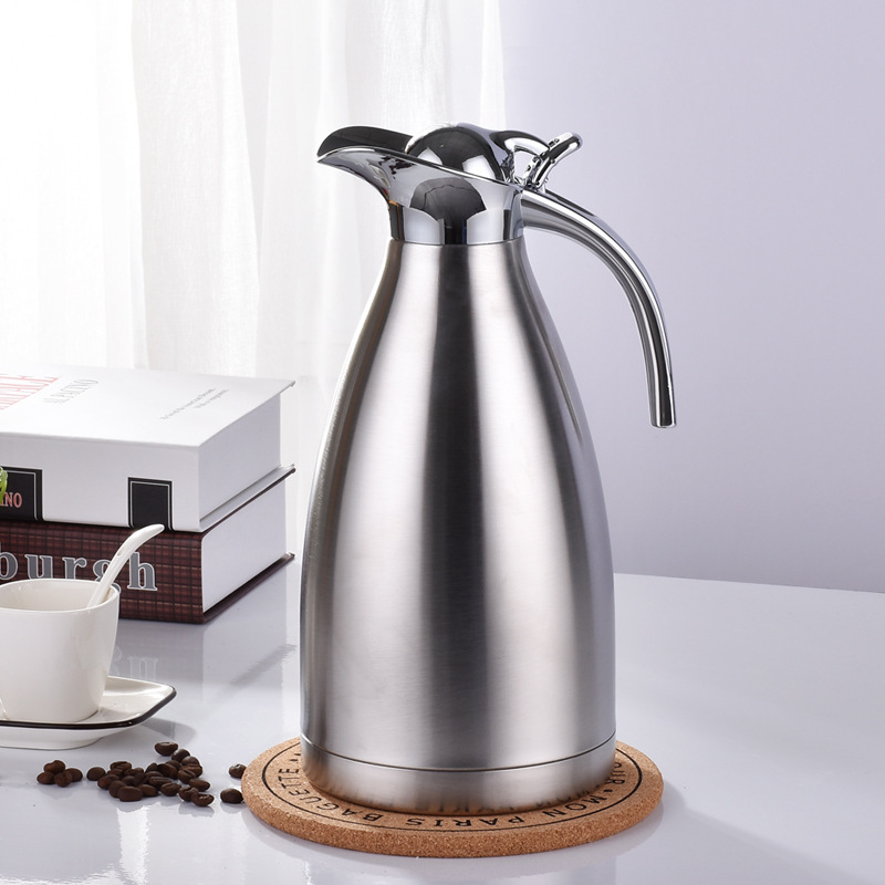 Set din oțel inoxidabil cu izolație vid pentru uz casnic: termos, cană de cafea în stil european, ceainic pentru apă fierbinte, două sticle